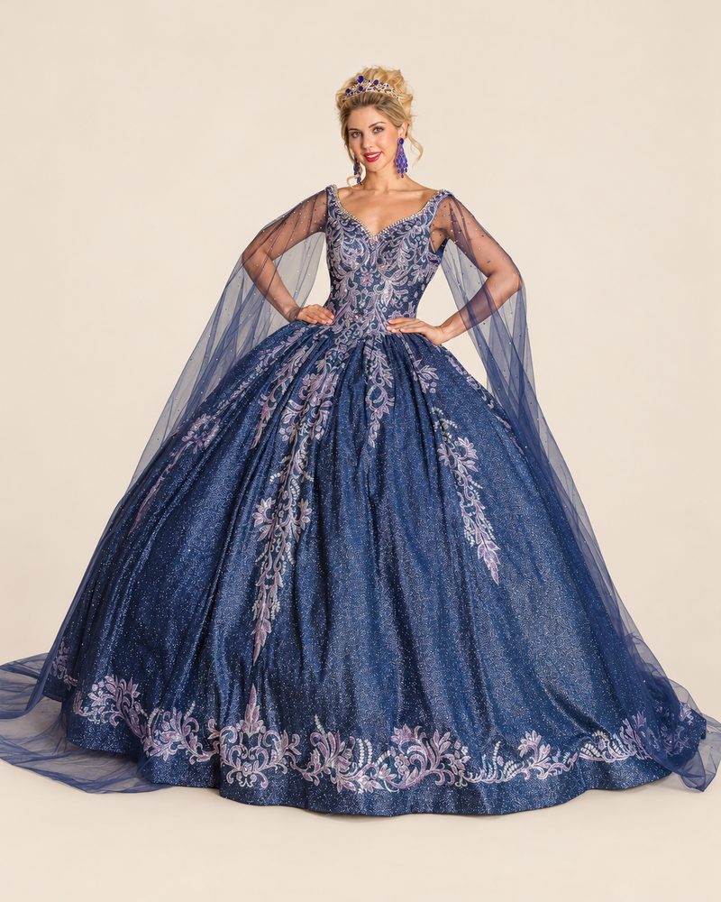 Vestido de XV Ainhoa en color azul marino