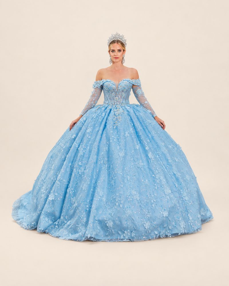 Vestido de XV Alessa en color azul cielo