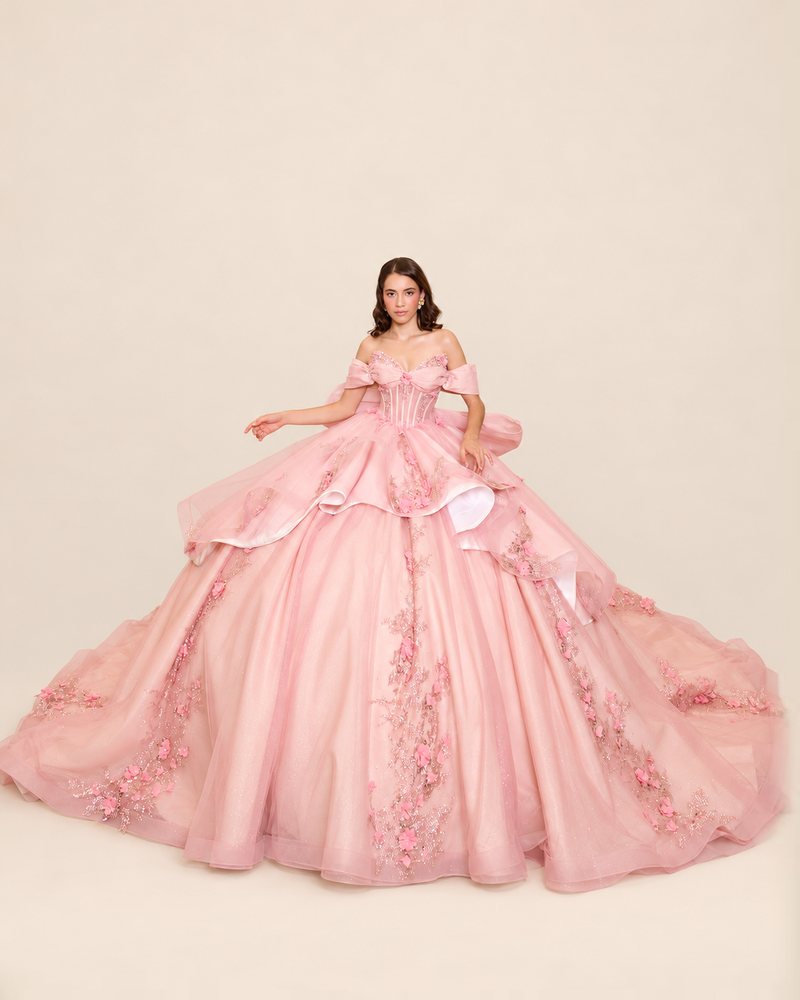 Vestido de XV Amalia en color palo de rosa