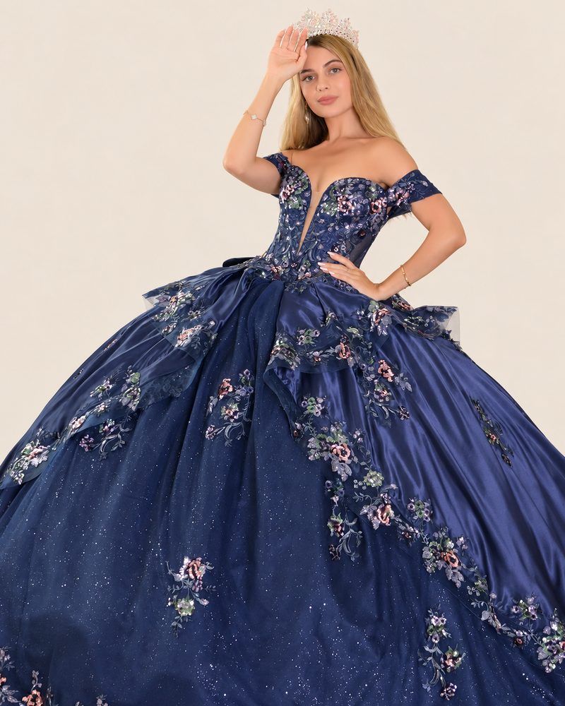 Vestido de XV Annika en color azul marino