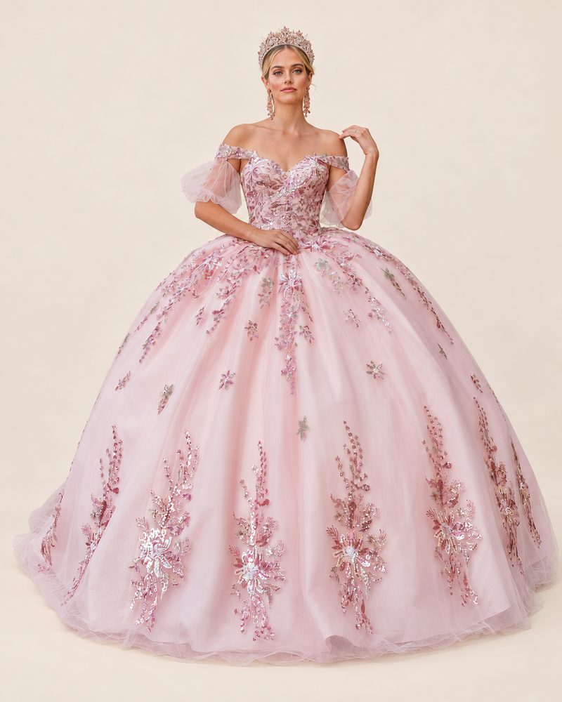 Vestido de XV Ashley en color blush
