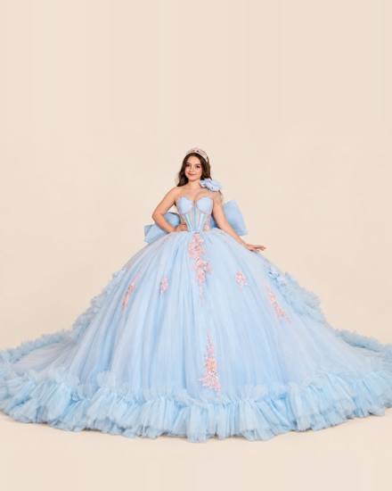 Vestido de XV Aurora en color azul cielo