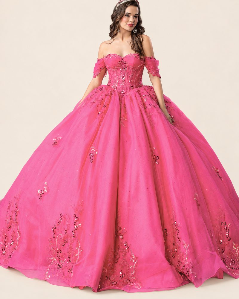 Vestido de XV Bruna en color fucsia
