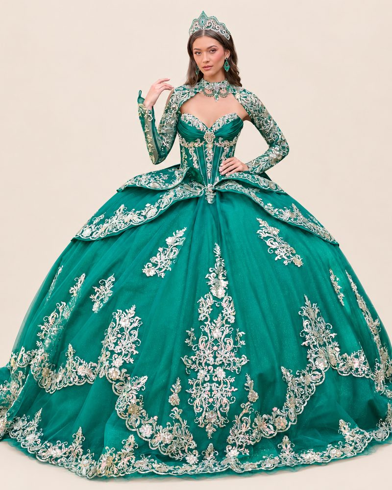 Vestido de XV Carmela en color esmeralda