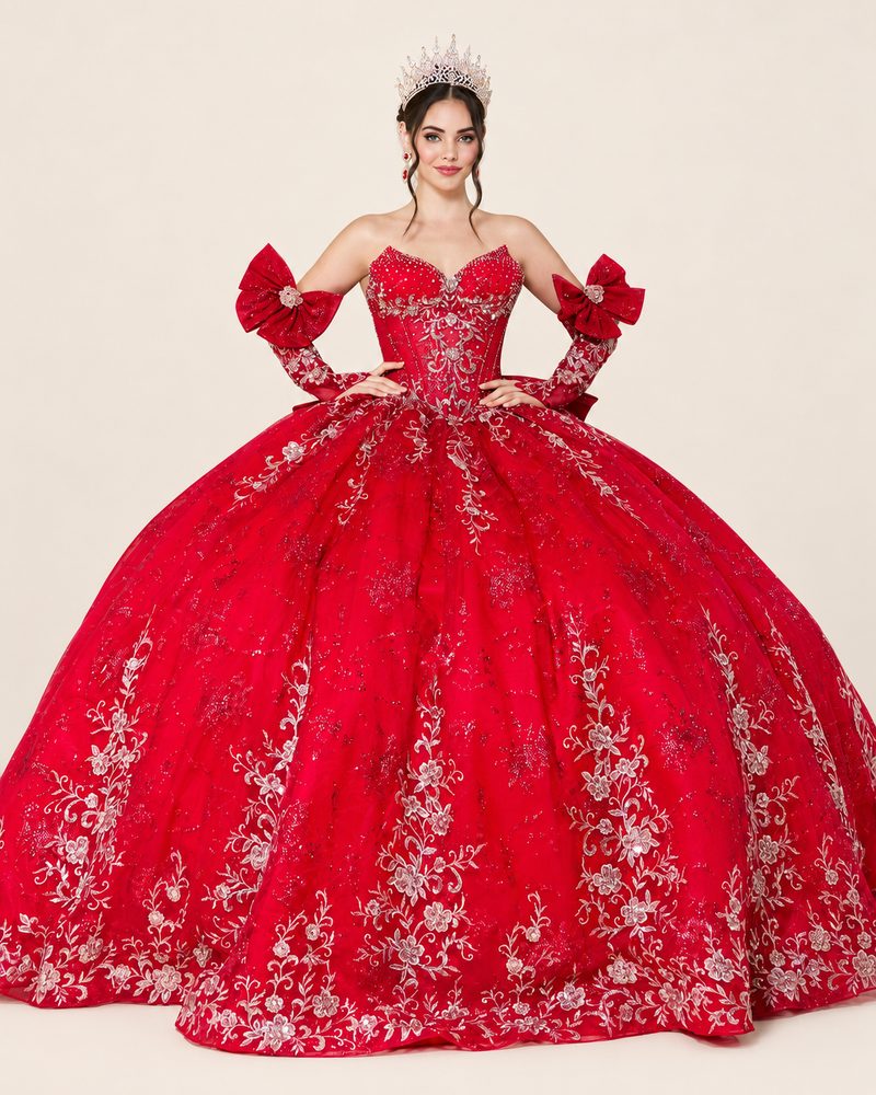 Vestido de XV Carmen en color rojo