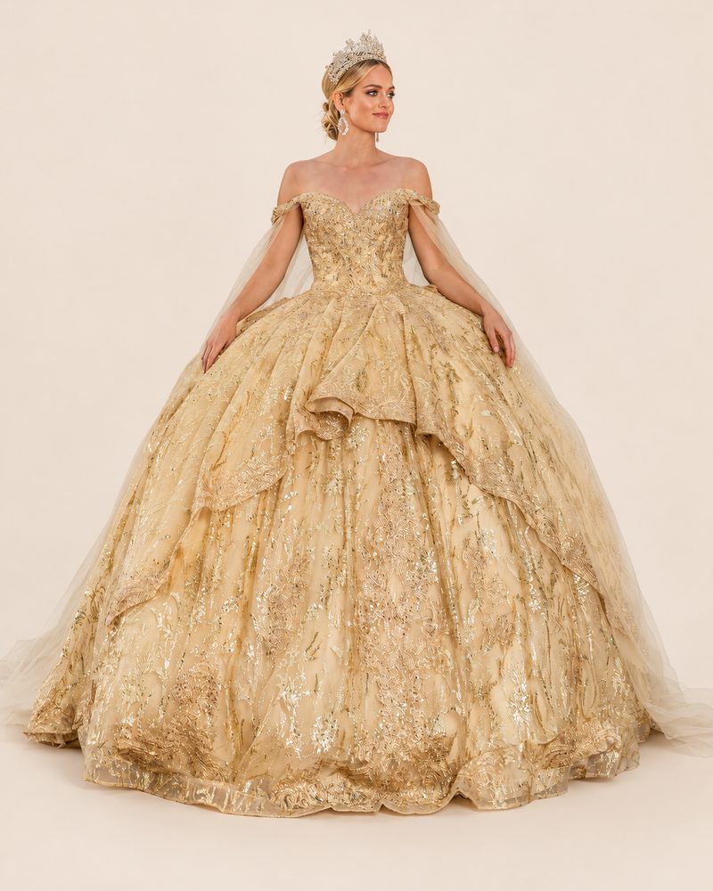 Vestido de XV Dalila en color dorado