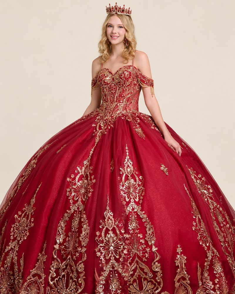 Vestido de XV Débora en color vino