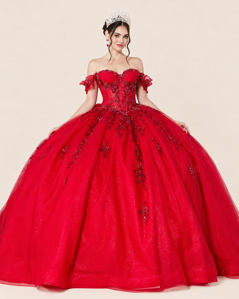 Vestido de XV Elsa en color rojo