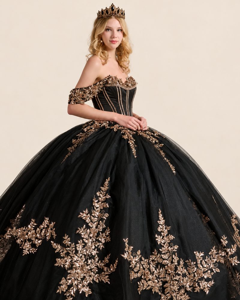 Vestido de XV Eugenia en color negro