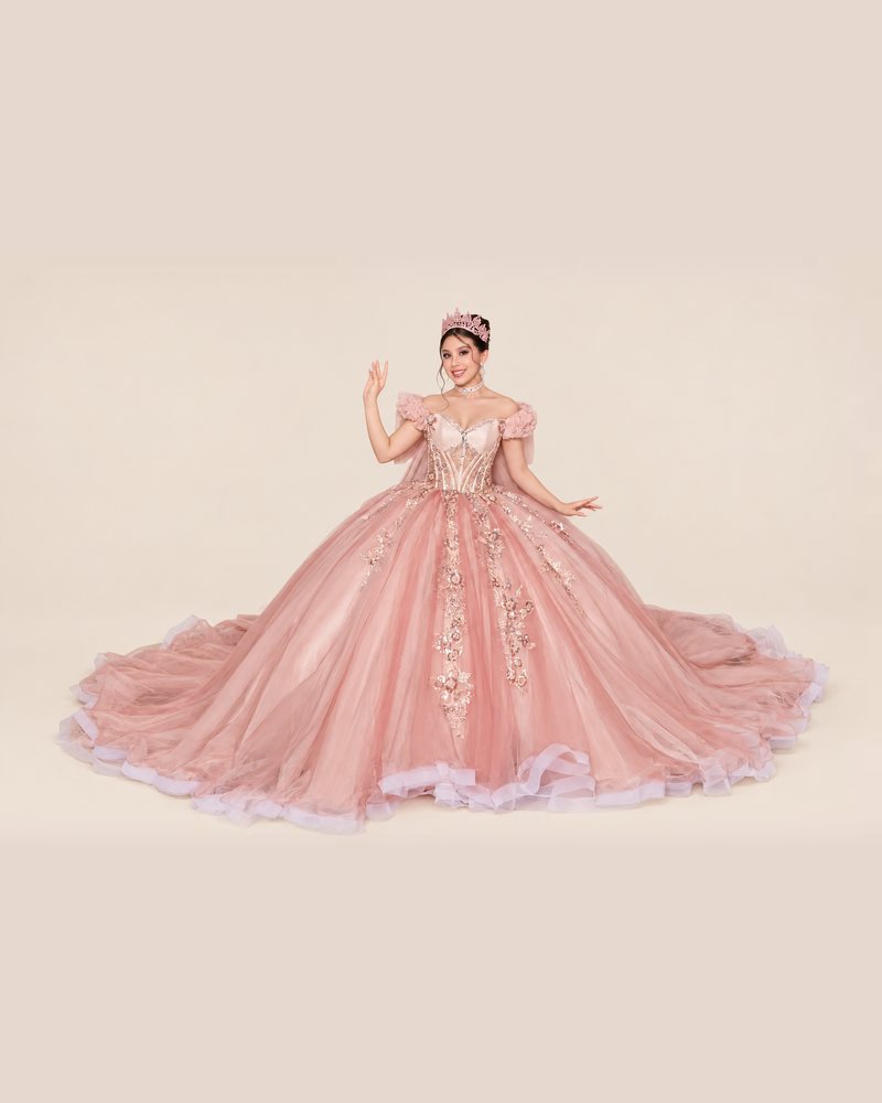 Vestido de XV Gabriela en color palo de rosa