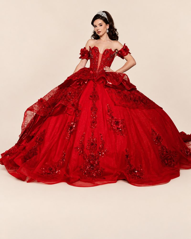 Vestido de XV Génesis en color rojo