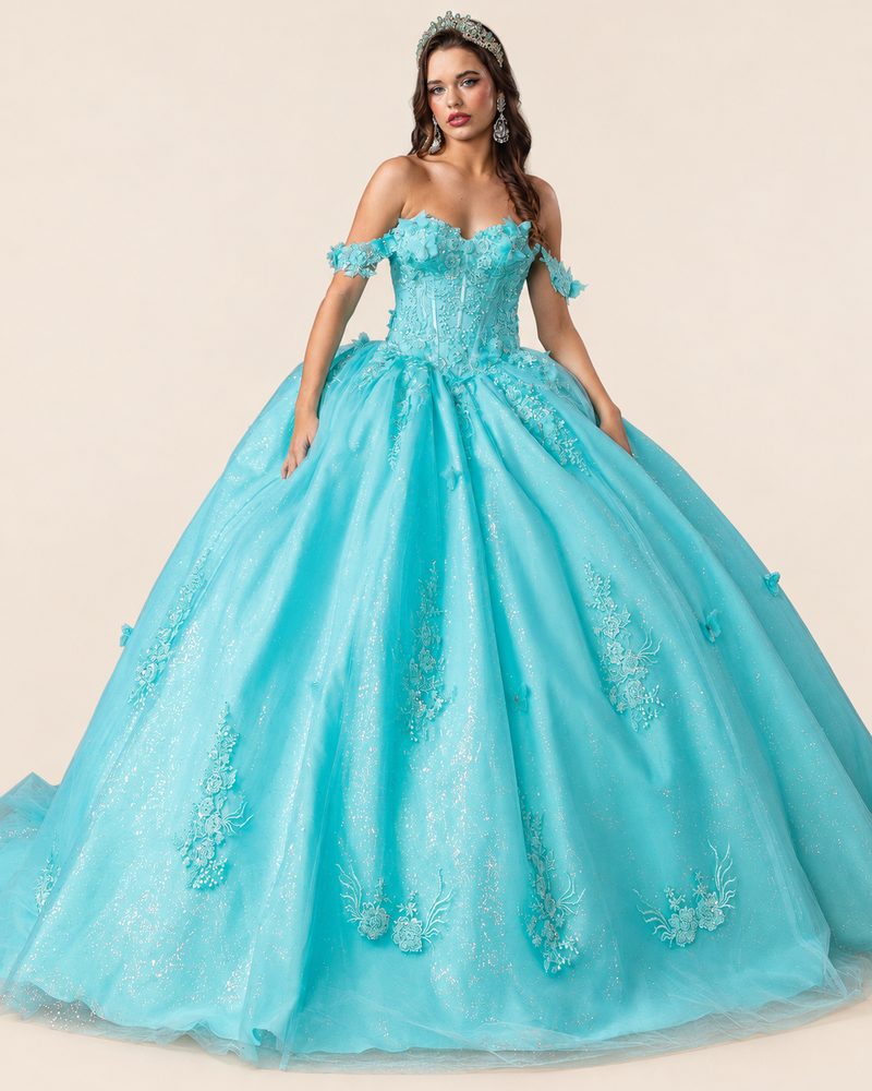 Vestido de XV Gia en color aqua