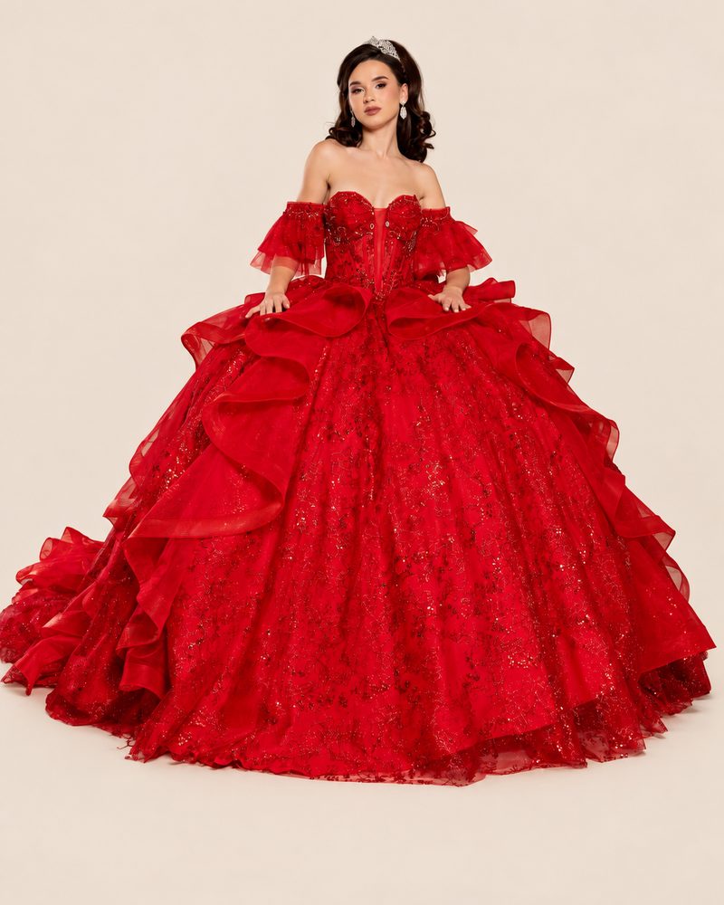 Vestido de XV Gisselle en color rojo