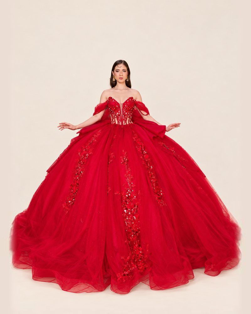Vestido de XV Irene en color rojo
