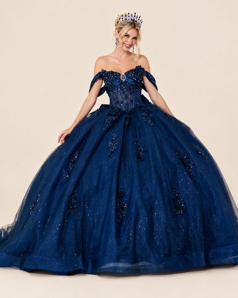Vestido de XV Isis en color azul marino