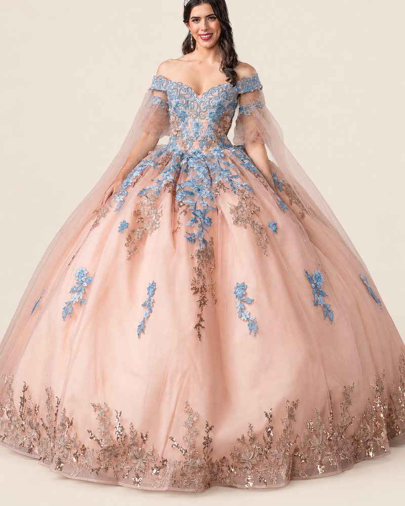 Vestido de XV Izel en color oro rosa