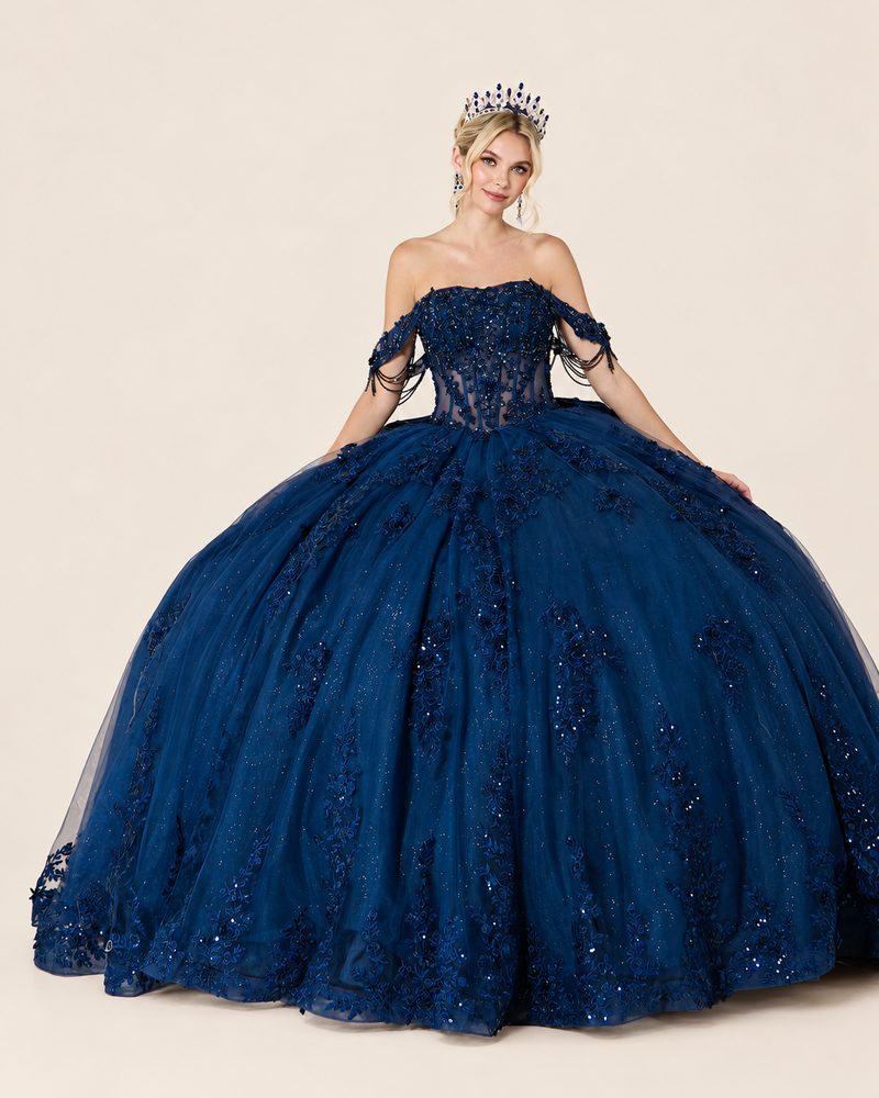 Vestido de XV Jana en color azul marino