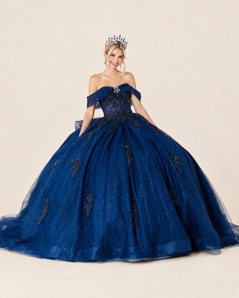 Vestido de XV Janet en color azul marino