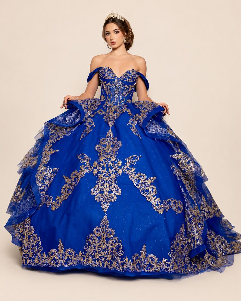 Vestido de XV Jessica en color azul rey
