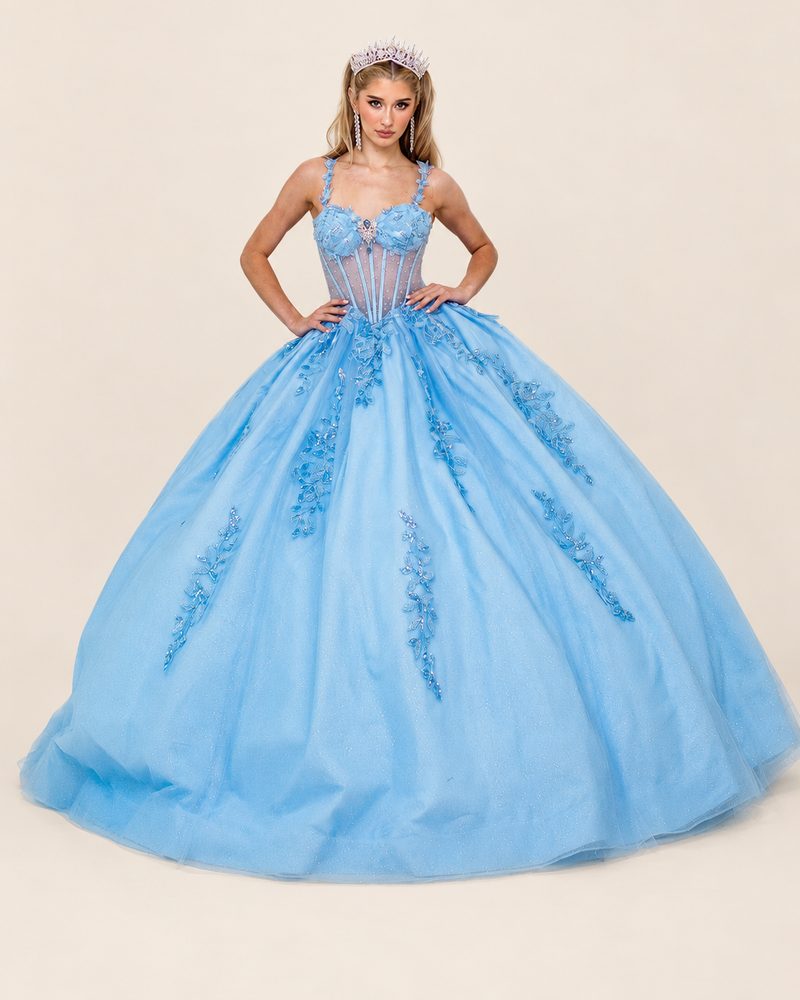 Vestido de XV Jimena en color azul cielo