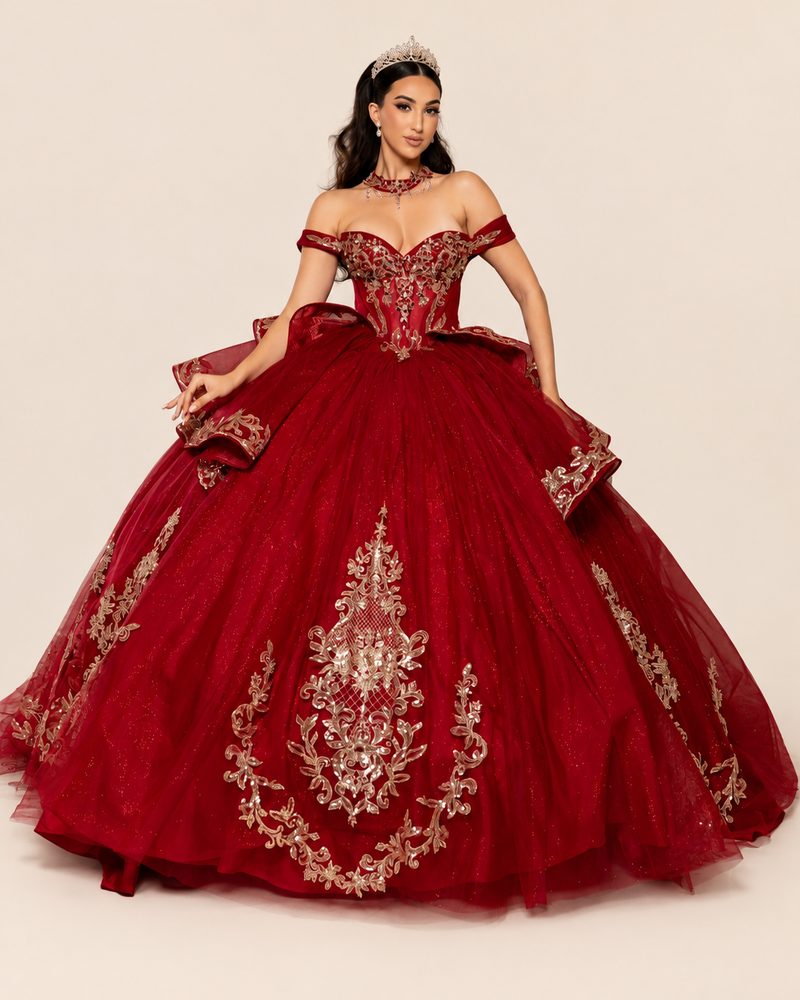 Vestido de XV Joselyn en color vino