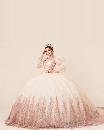 Vestido de XV Julieta en color champagne
