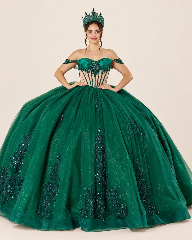 Vestido de XV Lorelei en color esmeralda