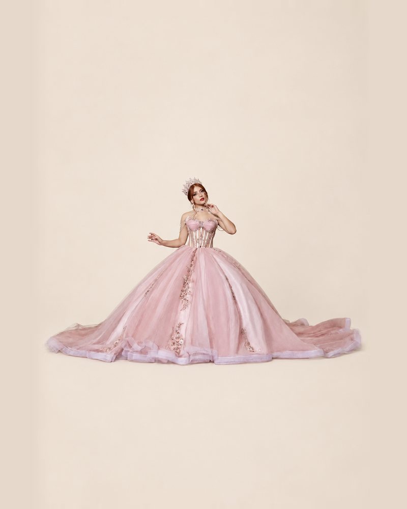 Vestido de XV Lucía en color palo de rosa