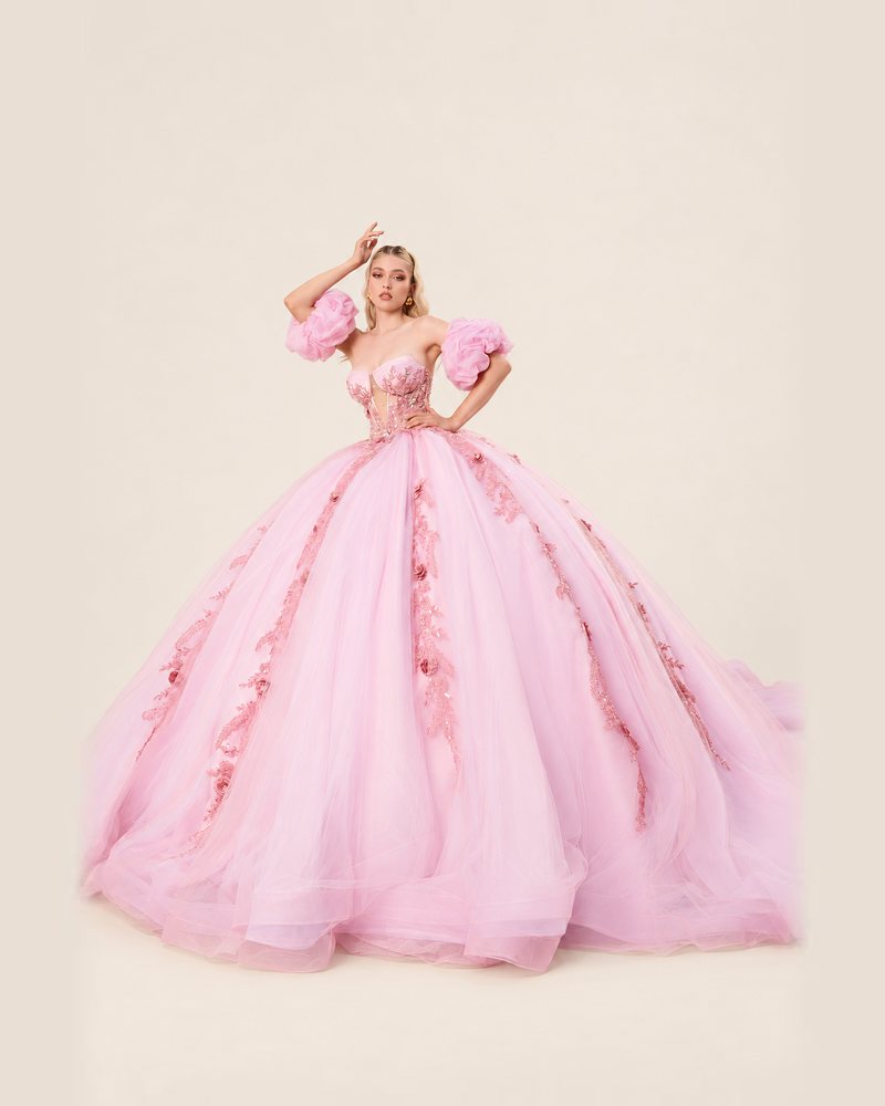 Vestido de XV Maite en color rosa