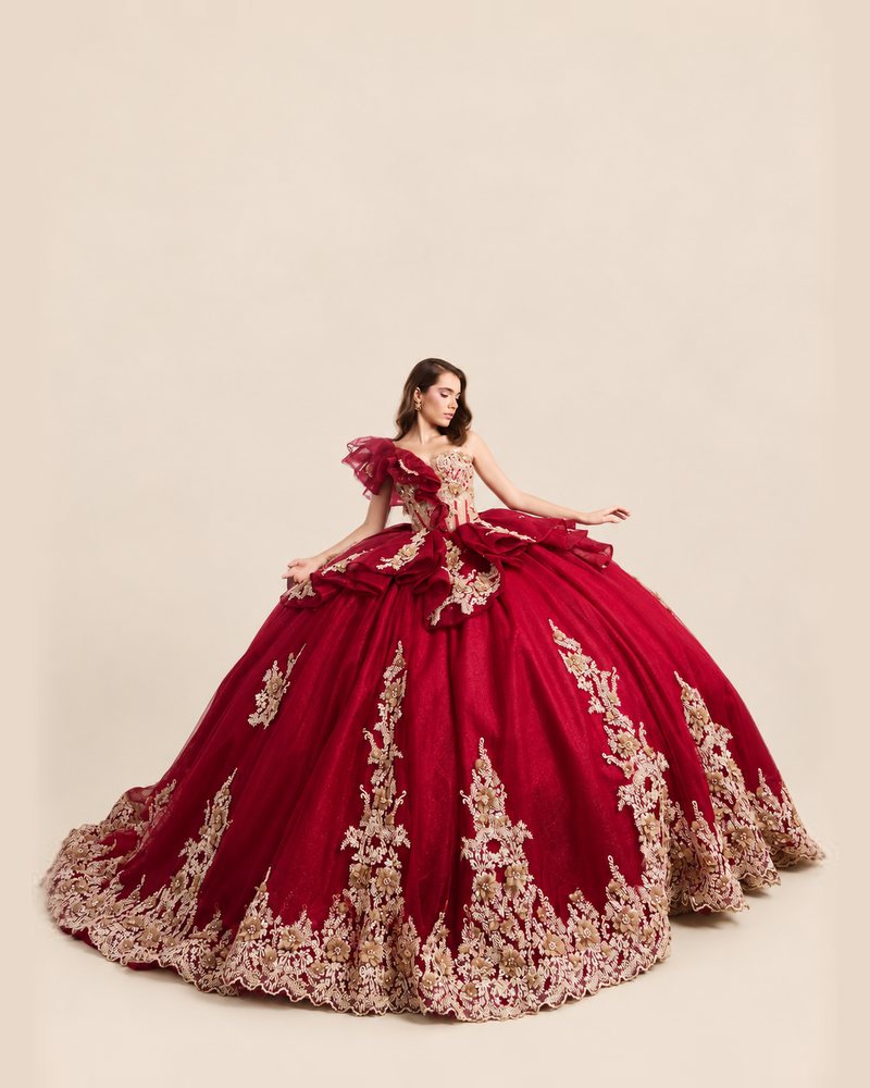 Vestido de XV Marcela en color vino