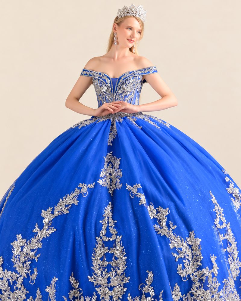 Vestido de XV Margarita en color azul rey