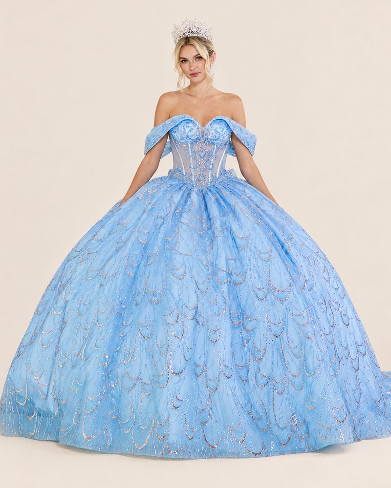 Vestido de XV Mayra en color azul cielo