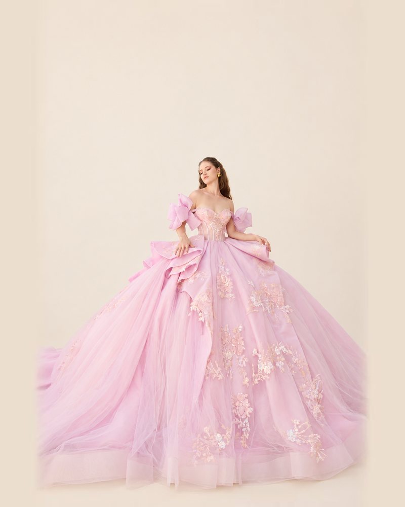 Vestido de XV Melissa en color rosa
