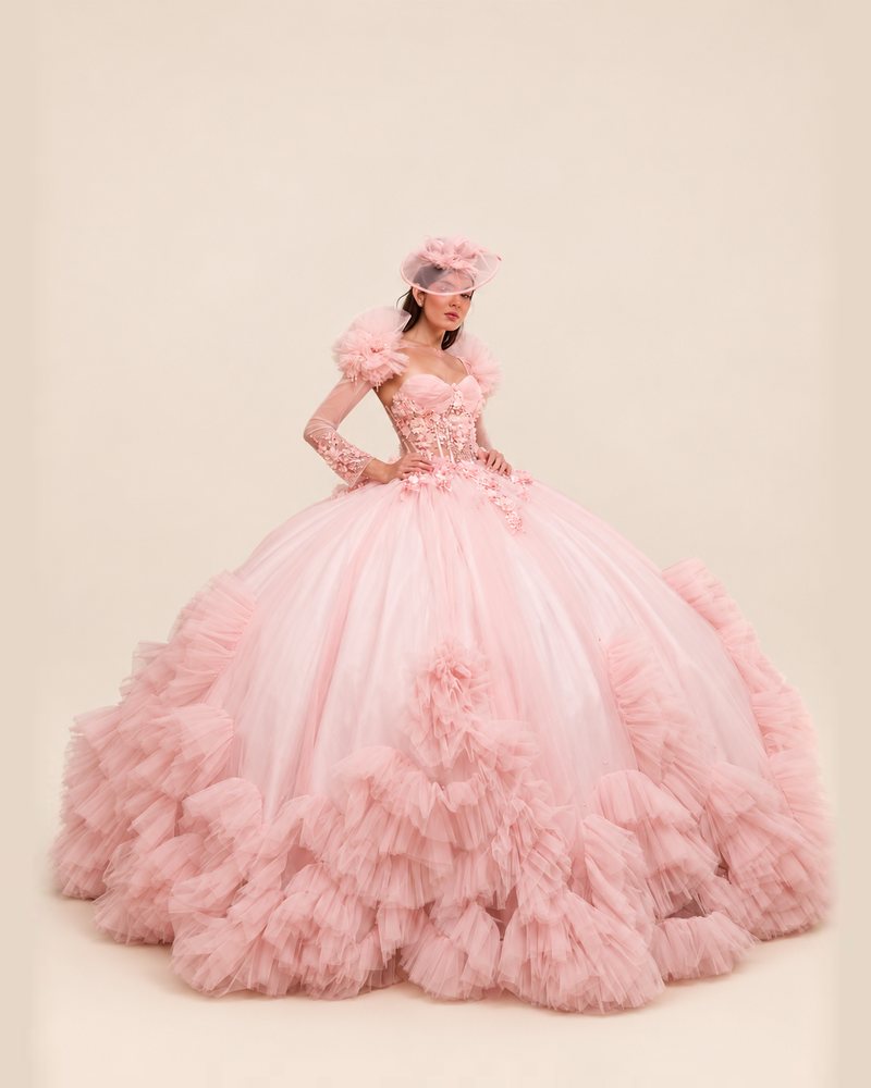 Vestido de XV Mercedes en color rosa
