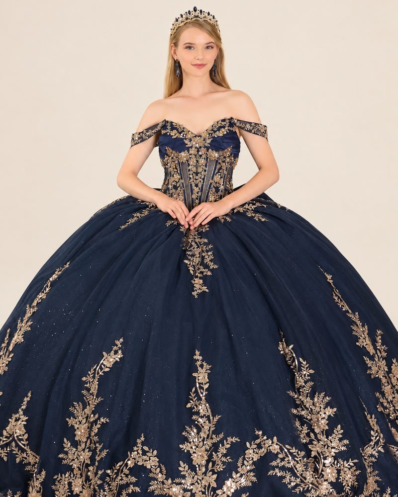 Vestido de XV Micaela en color azul marino