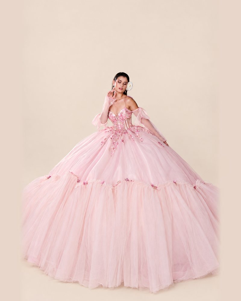 Vestido de XV Miranda en color rosa