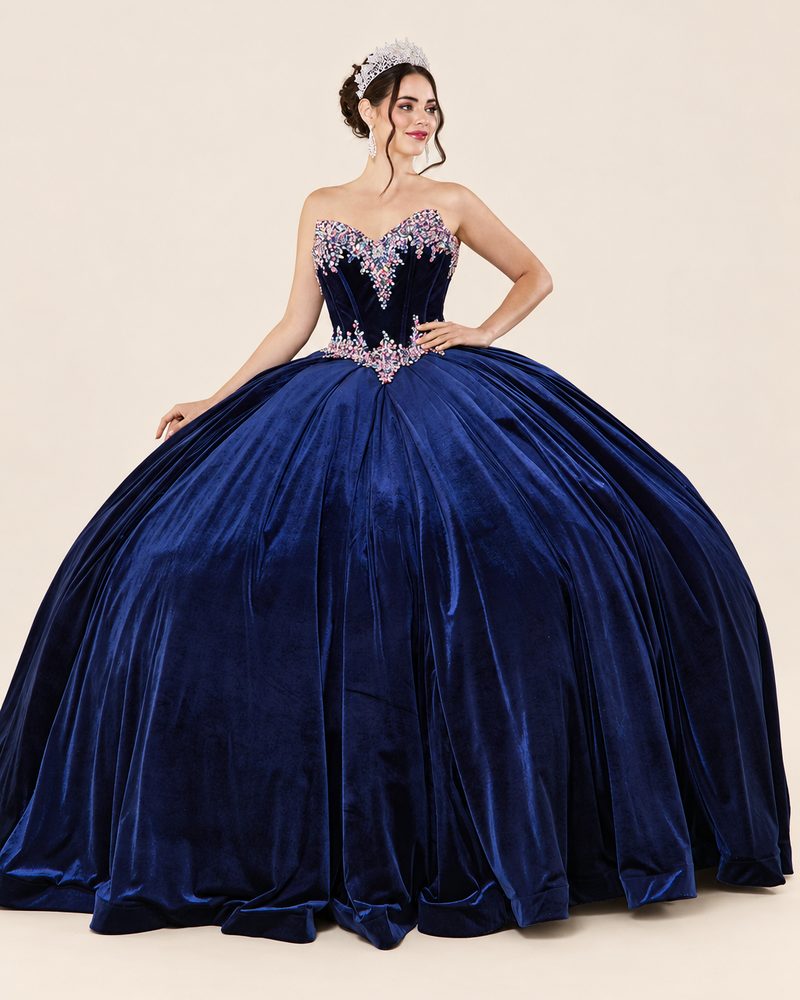 Vestido de XV Moni en color azul marino