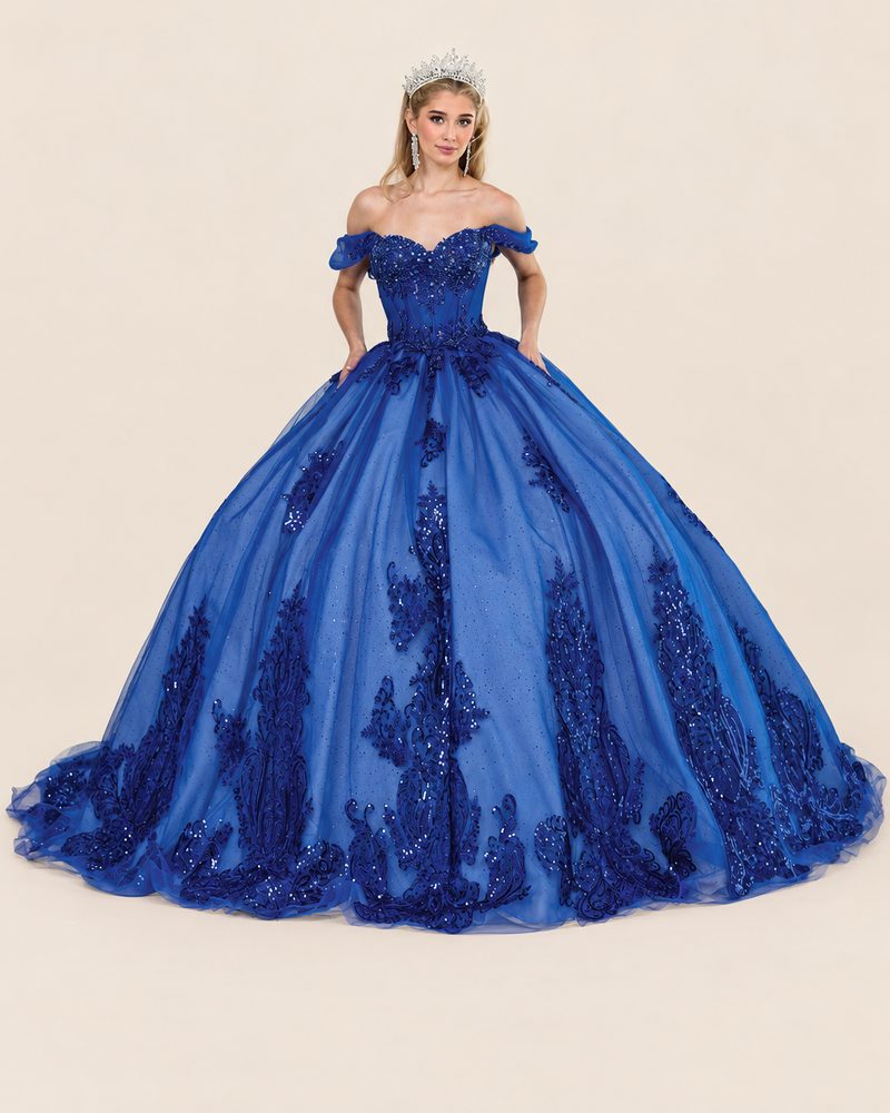 Vestido de XV Nahomi en color azul rey