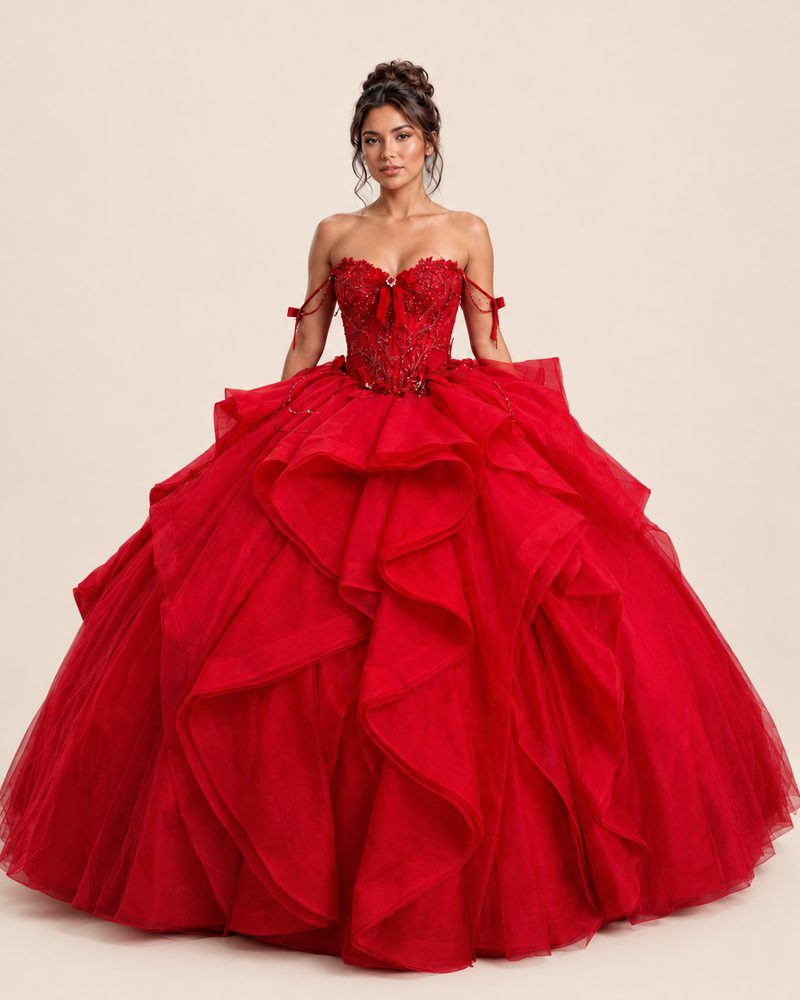 Vestido de XV Nala en color rojo