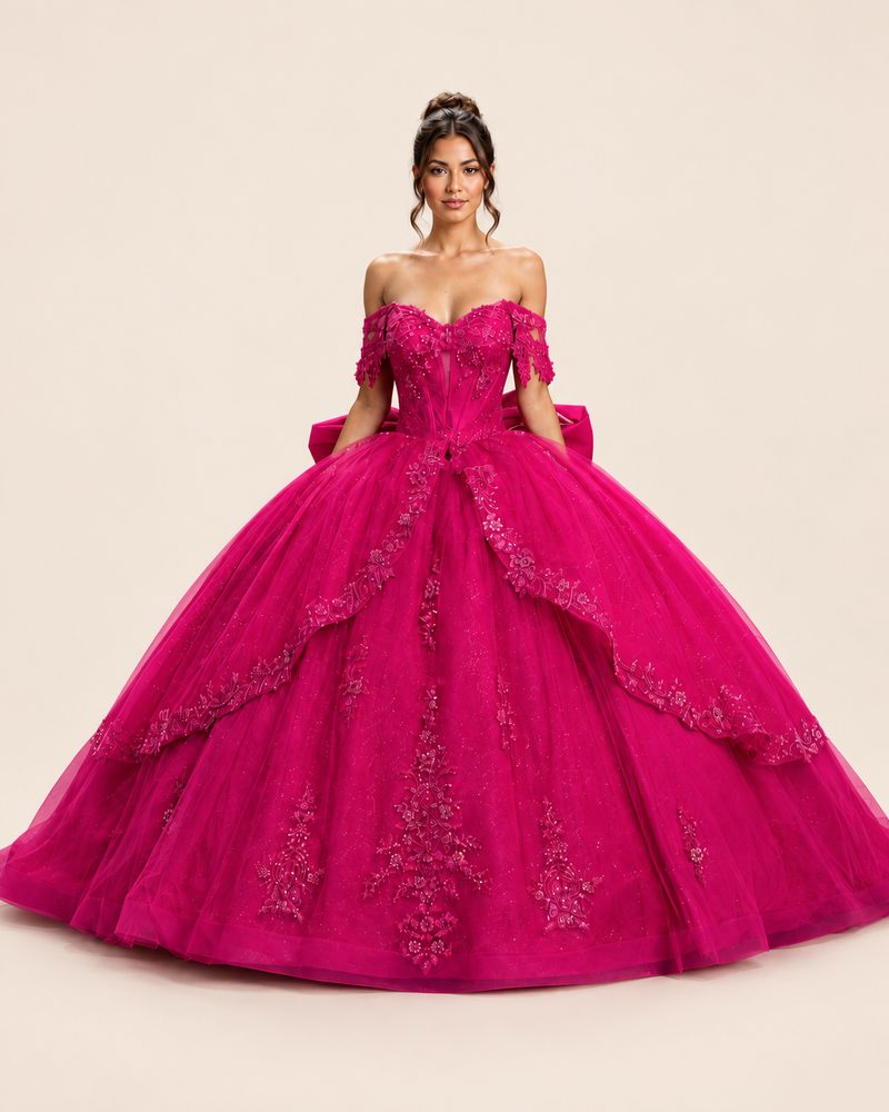 Vestido de XV Noa en color fucsia