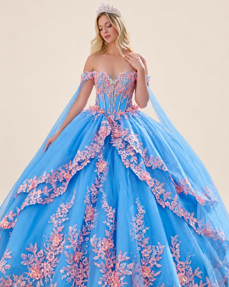 Vestido de XV Olga en color azul cielo