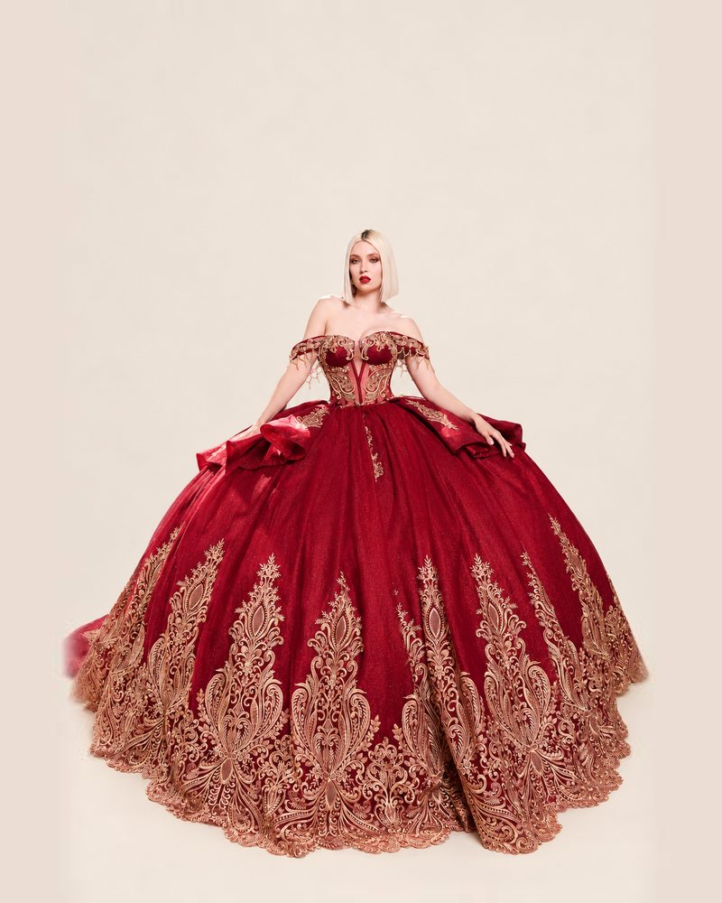 Vestido de XV Paloma en color vino