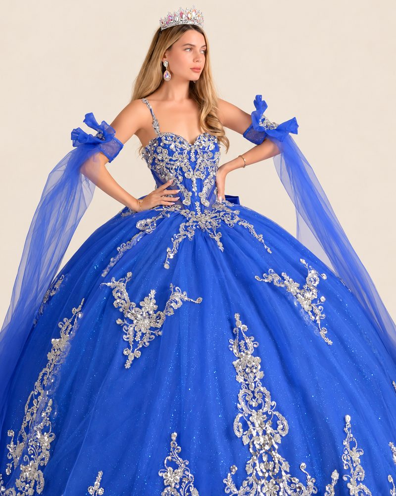 Vestido de XV Renée en color azul rey