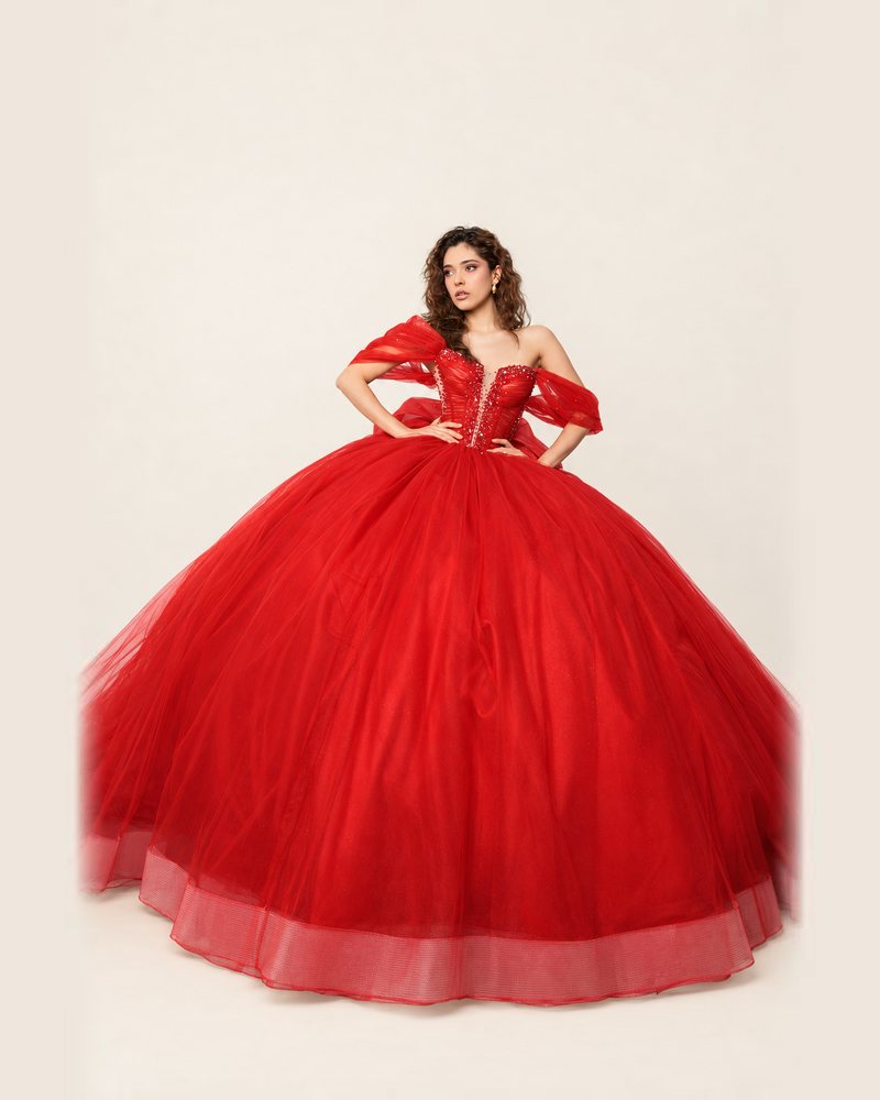 Vestido de XV Rocío en color rojo