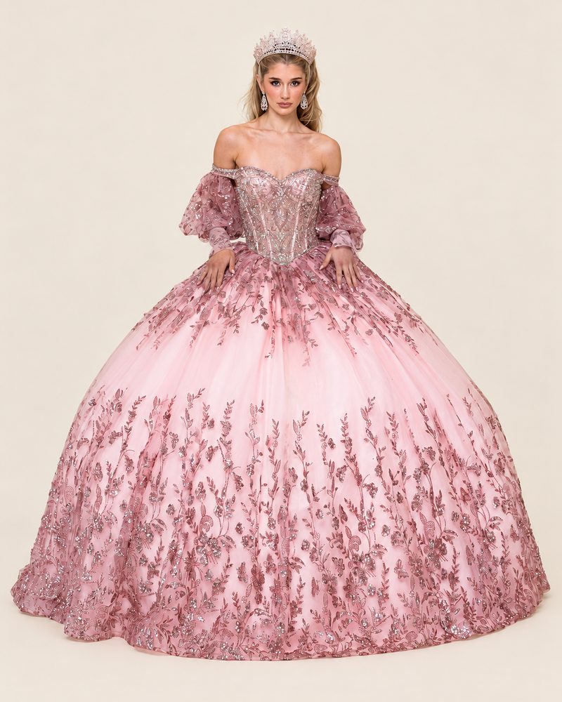 Vestido de XV Ruth en color oro rosa