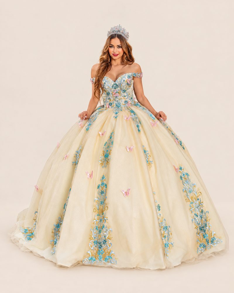Vestido de XV Sabina en color champagne