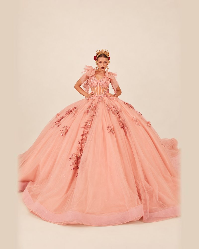 Vestido de XV Silvana en color coral