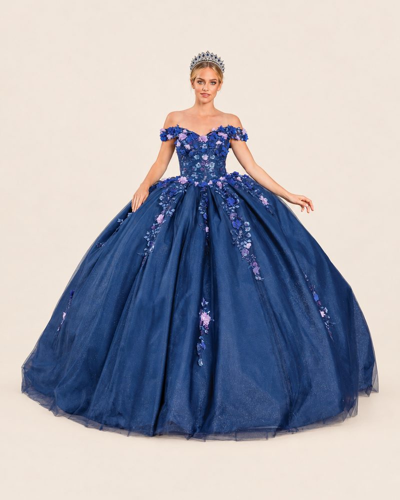 Vestido de XV Tere en color azul marino