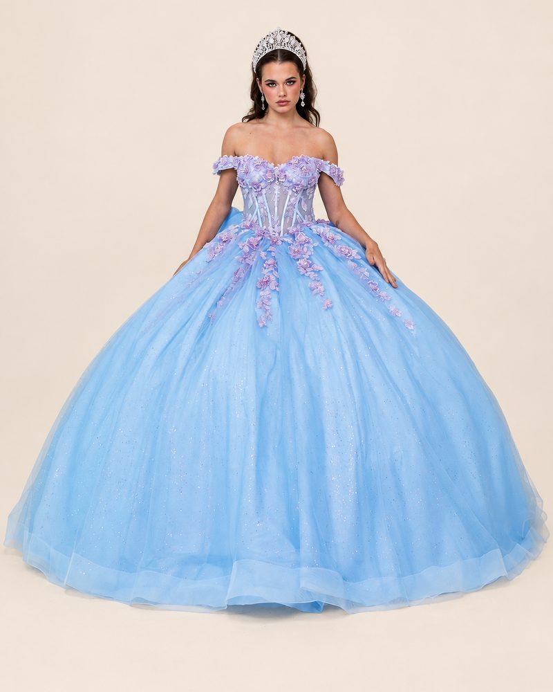 Vestido de XV Vania en color azul cielo