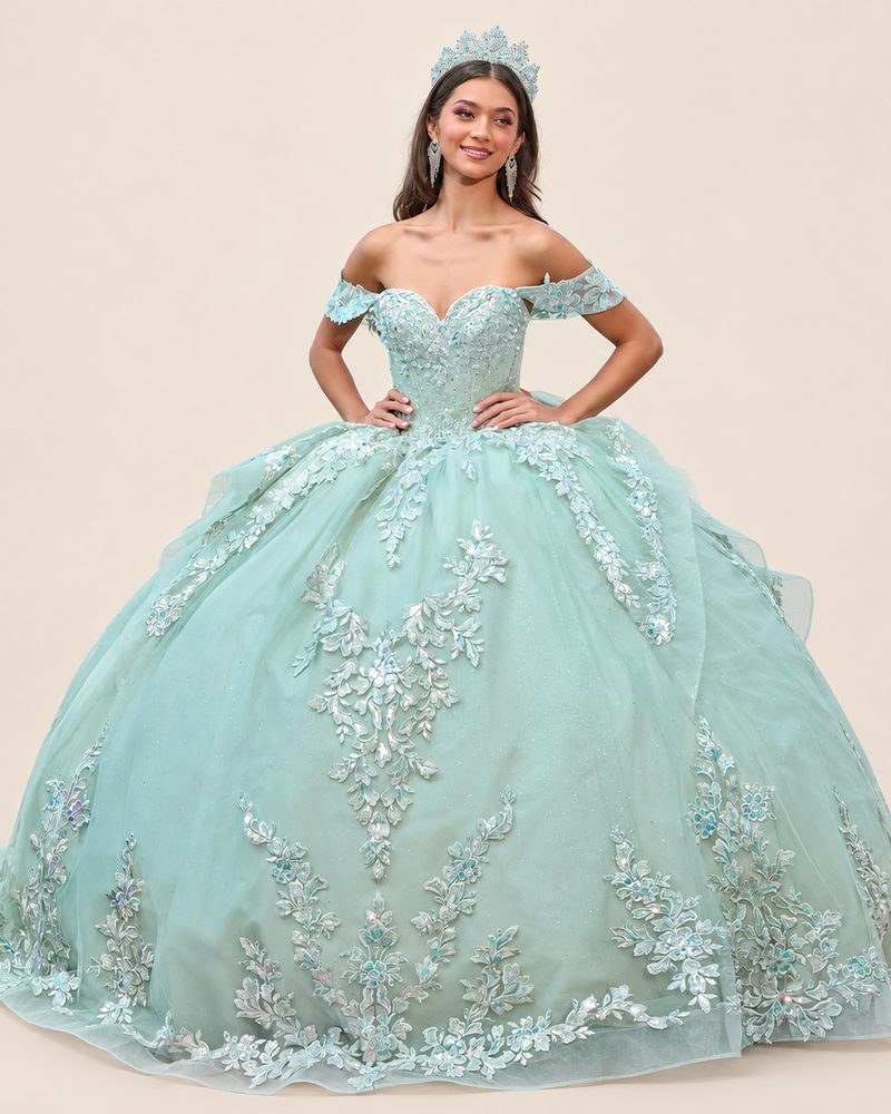Vestido de XV Zulema en color verde menta